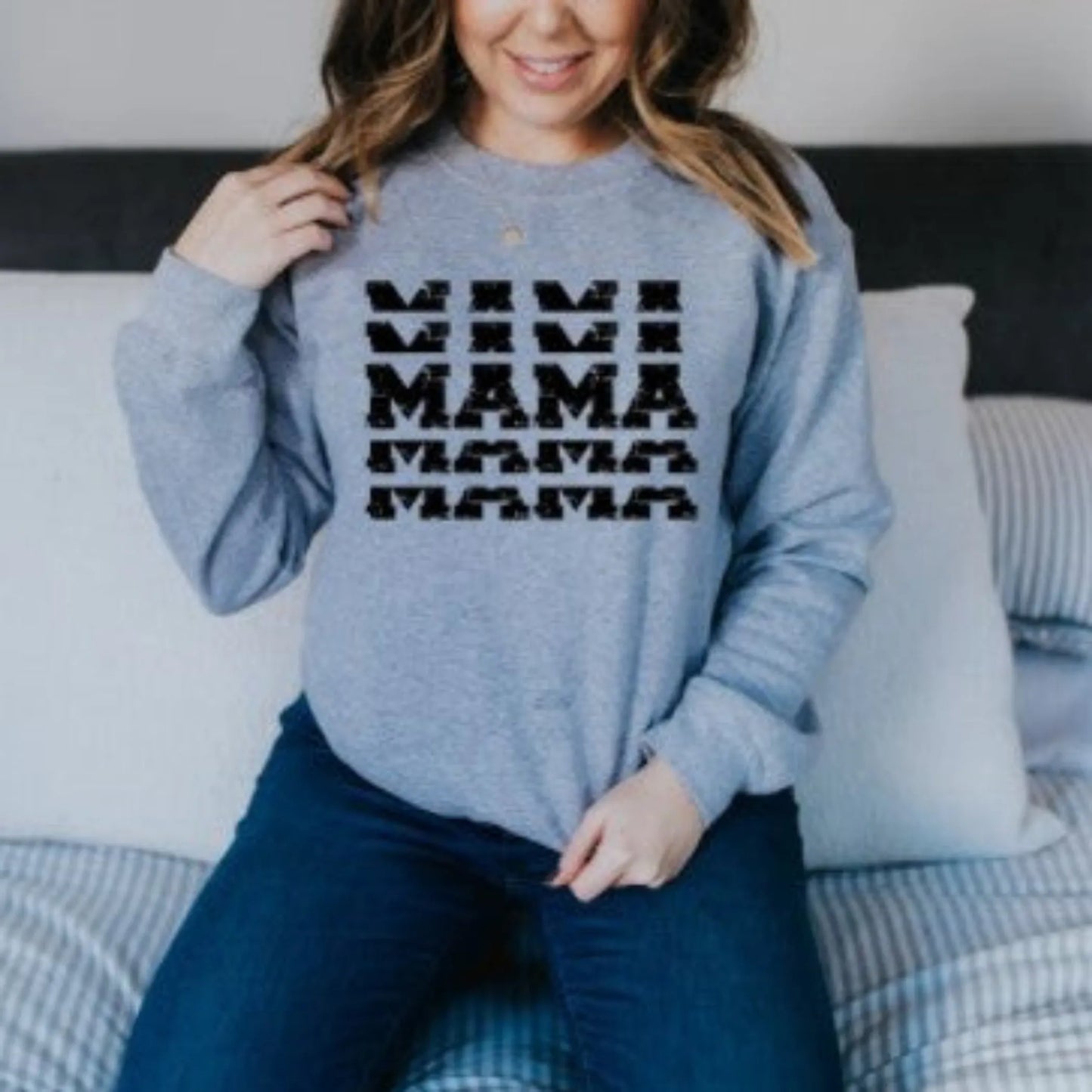 Women's Sweatshirt Mama Printed Crewneck Sweatshirts