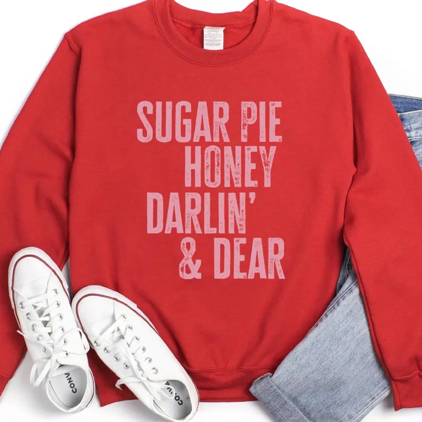 Unisex Sweatshirt Sugar Pie Printed Crewneck Sweatshirts