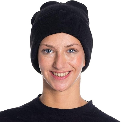 Women's Soft Warm Acrylic Knit Beanie Hat for Winter