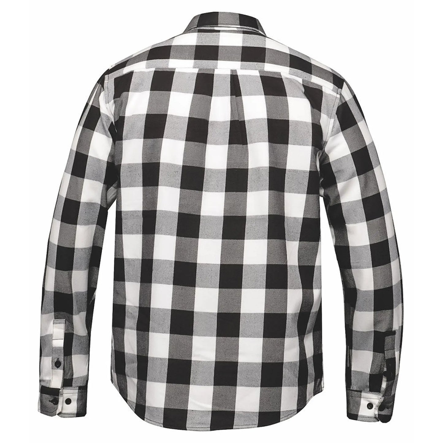 Derringer Men's Black & White Plaid Flannel Shirt | Rugged Button-Down, 100% Cotton, Sizes S–5XL