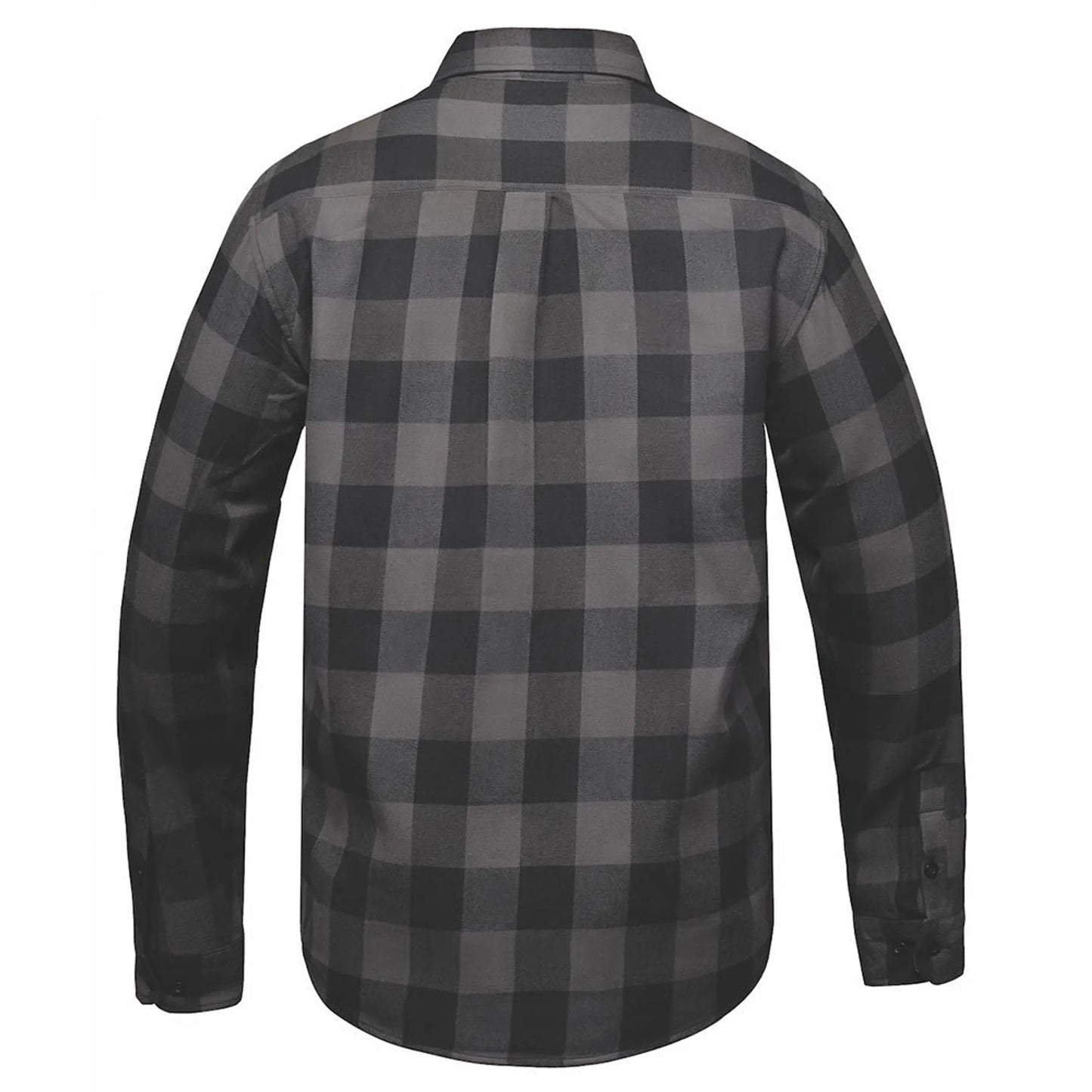 Unik Riding Gear Men's Black & Gray Plaid Flannel Shirt | 100% Cotton Long Sleeve Button-Down