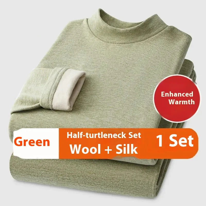 Unisex Premium Thermal Underwear Set - Cashmere Silk Winter Base Layer for Men & Women