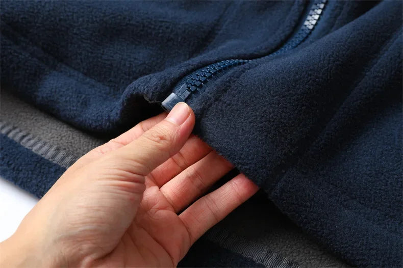 Men's Premium Winter Fleece Jacket - Stylish Hooded Wool Blend Coat for Outdoor Adventures