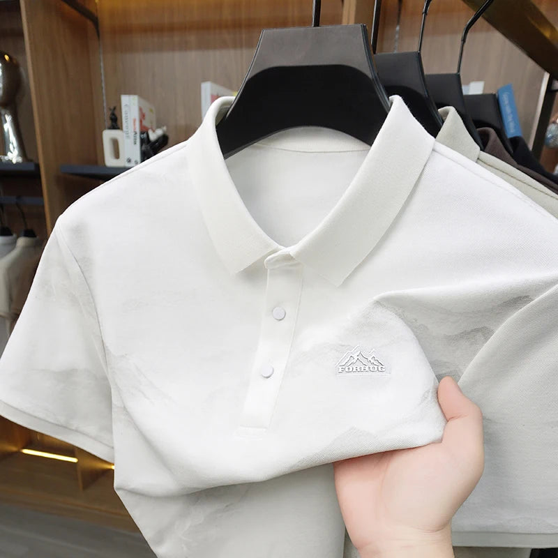 Men's Cotton Blend Polo Shirt – Breathable Short Sleeve Casual Summer Top | Sizes S–XXL