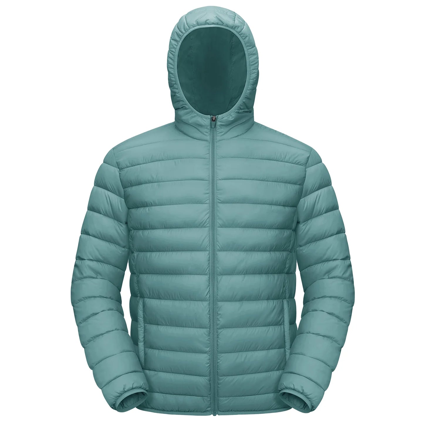 Men's TACVASEN Lightweight Water-Repellent Puffer Jacket - Cozy Insulated Hooded Windbreaker for Ultimate Comfort"