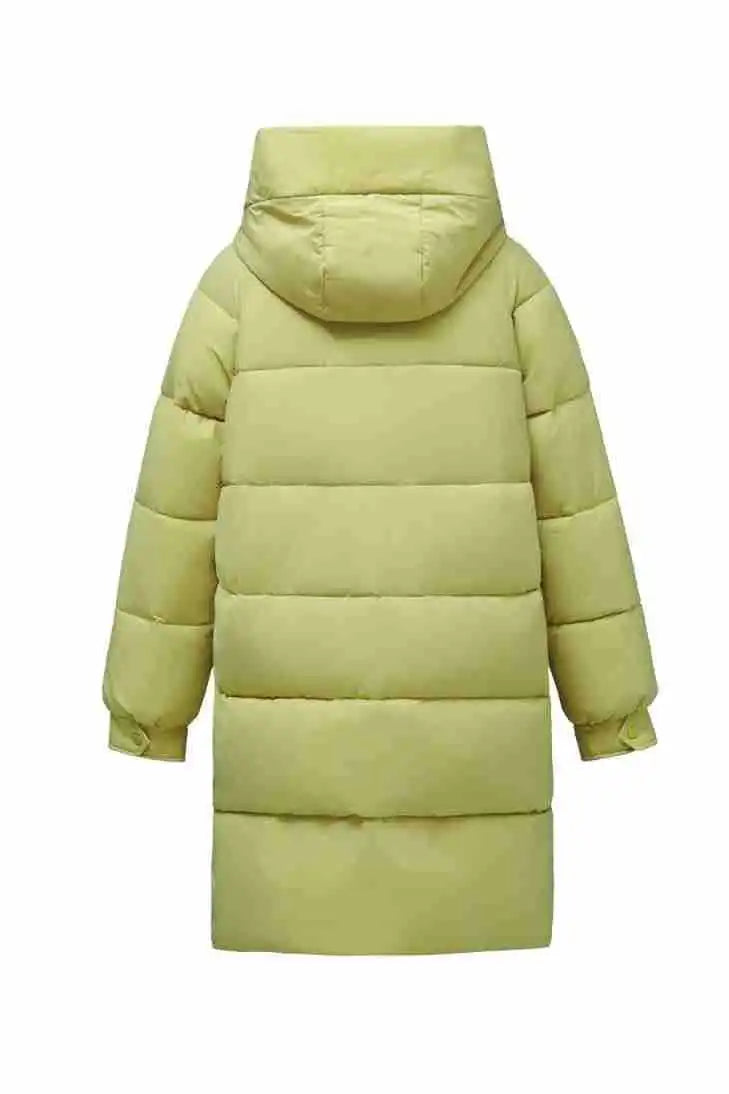 Women's 2024 Hooded Cotton Padded Parka Jacket-Long & Stylish