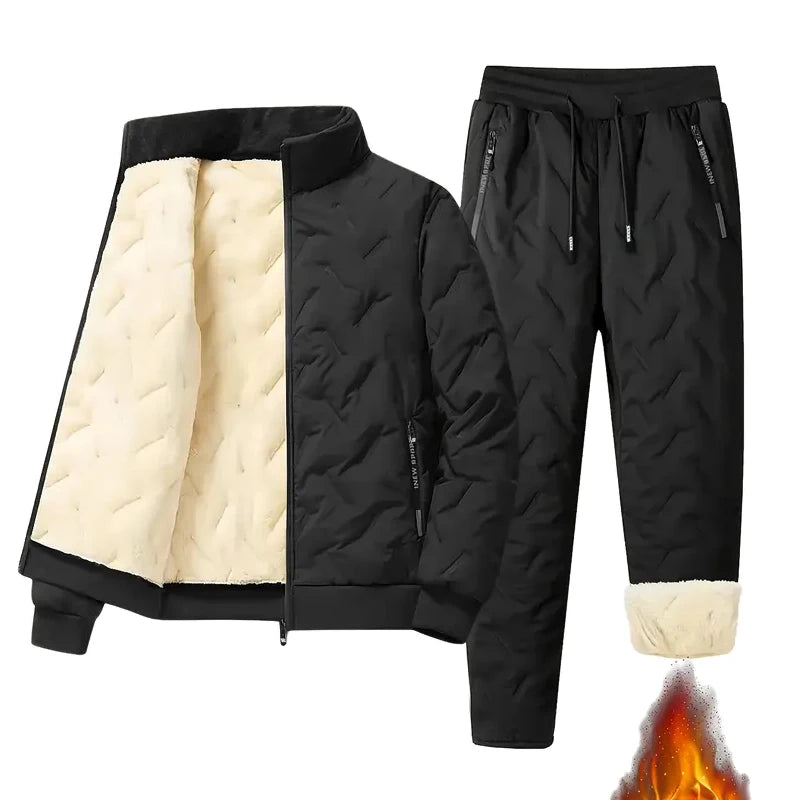 Men's Winter Tracksuit Set - Insulated Jacket & Pants | Warm Athletic Suit