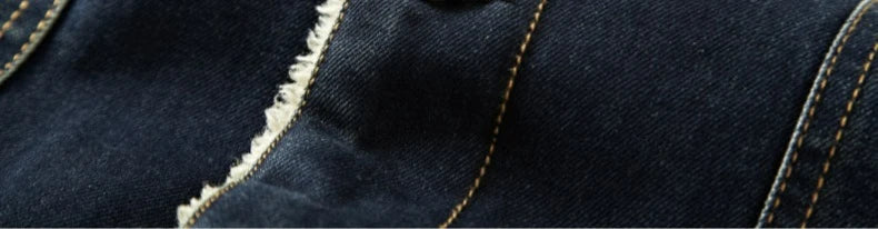 Men's Casual Padded Denim Jacket - Autumn & Winter Lapel Coat for Outdoor Adventures
