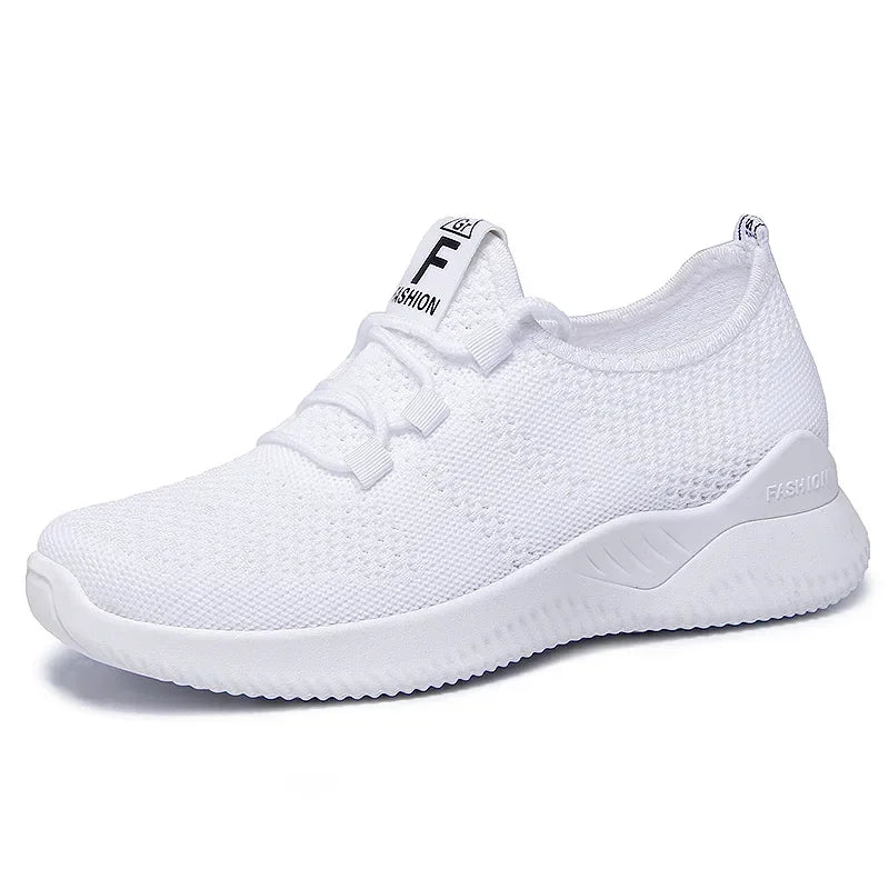 Women's Breathable Air Mesh Sneakers – Lightweight Lace-Up Casual Walking Shoes, True to Size | Ships from US