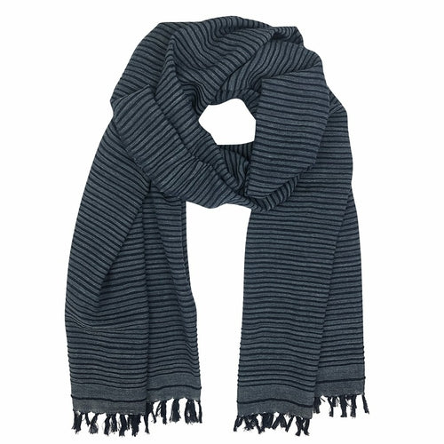 Unisex Ethiopian Stripe Cotton Scarf - Eco-Friendly Wrap Shawl