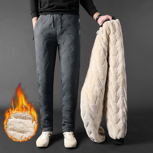 Men's Cozy Velvet Fleece Pants for Winter Comfort & Style