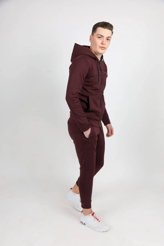 Men's 100% Cotton Burgundy Sweat Suit - Ultimate Comfort & Style