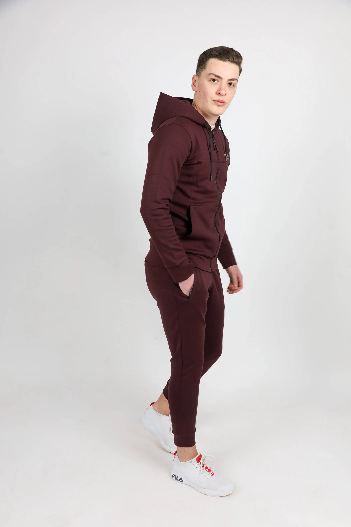 Men's 100% Cotton Burgundy Sweat Suit - Ultimate Comfort & Style