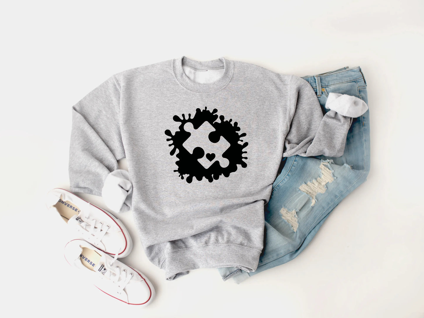 Women's Autism Awareness Sweatshirt/Supportive Graphic Crewneck