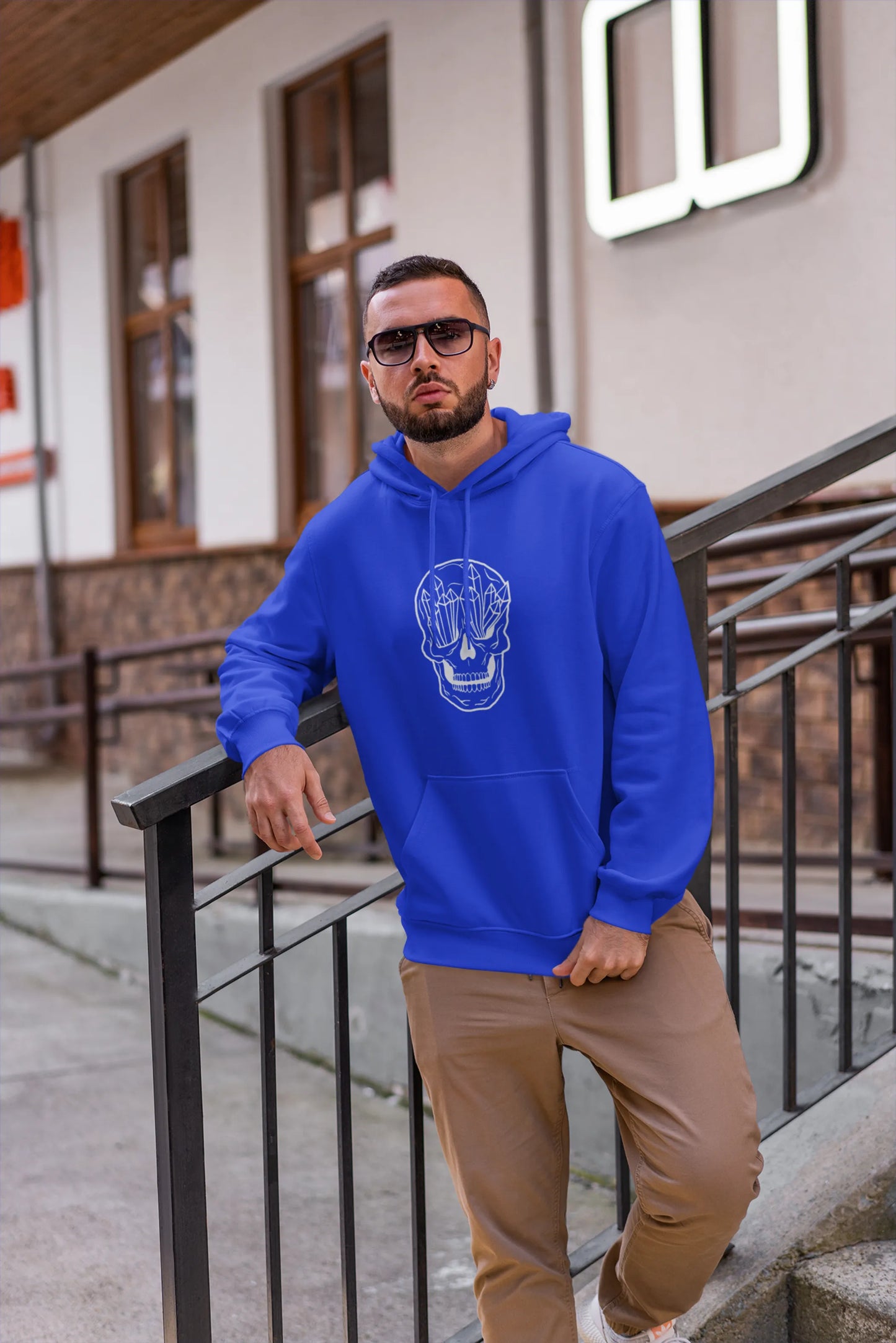 Men's Edgy Skull Hoodie | Premium Graphic Streetwear Pullover - Pack Of: 1