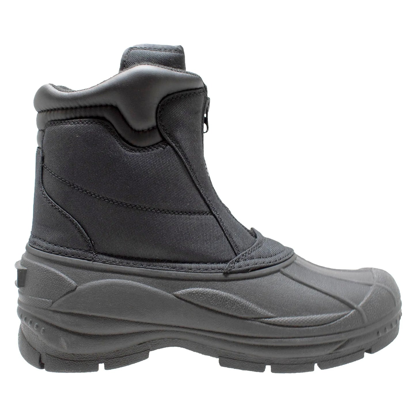Men's Waterproof Winter Boots - Zipper Insulated Snow Boots - Durable Nylon Duck Boots