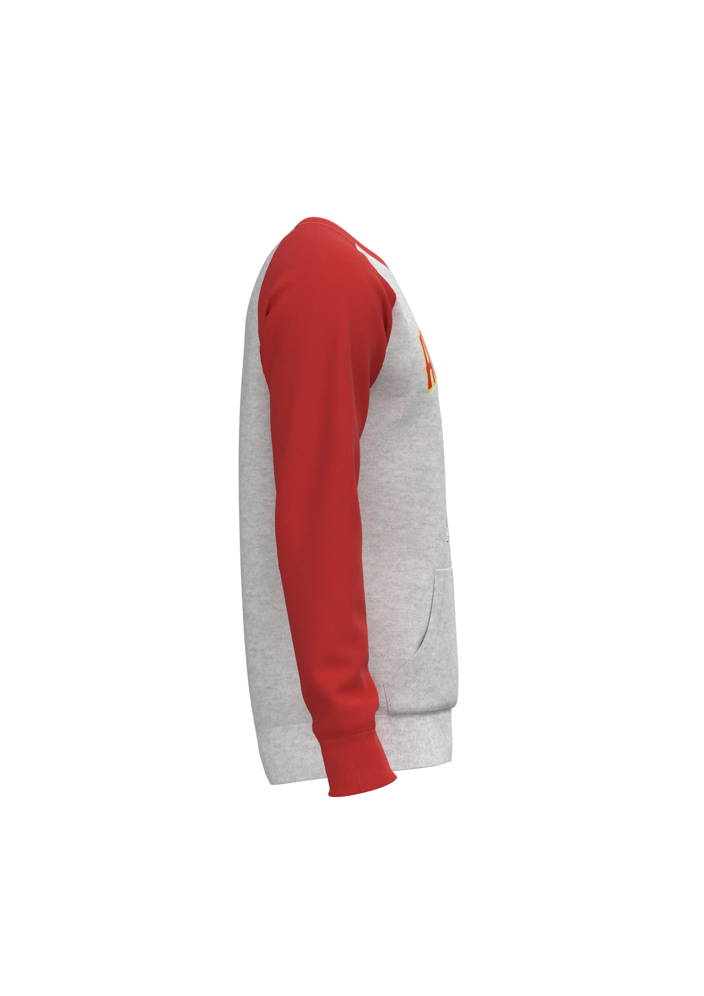 Men's Atlanta Panda Allstar Raglan Sweatshirt - Cotton Poly Terry Fleece | Basketball Fan Apparel