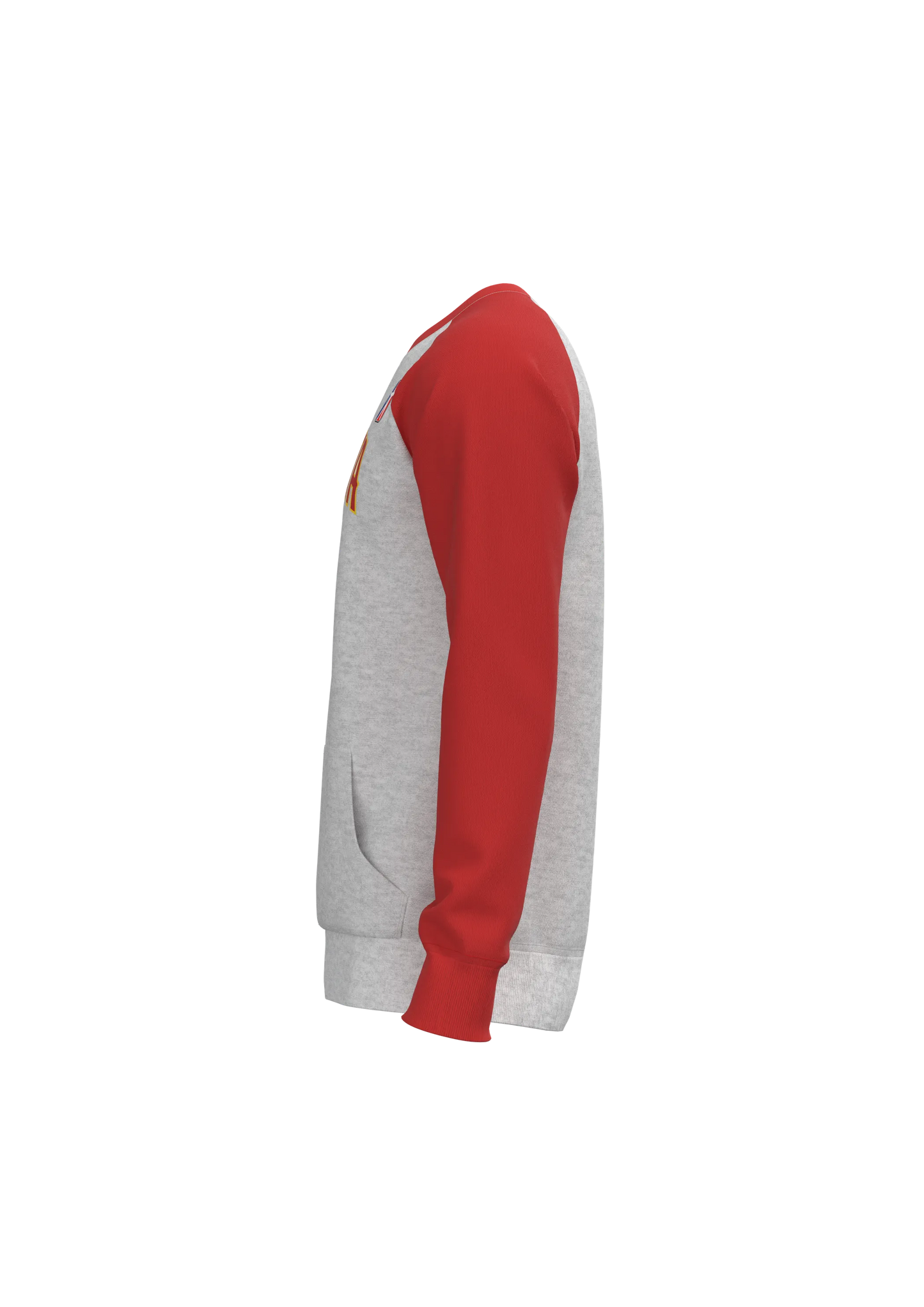 Men's Atlanta Panda Allstar Raglan Sweatshirt - Cotton Poly Terry Fleece | Basketball Fan Apparel