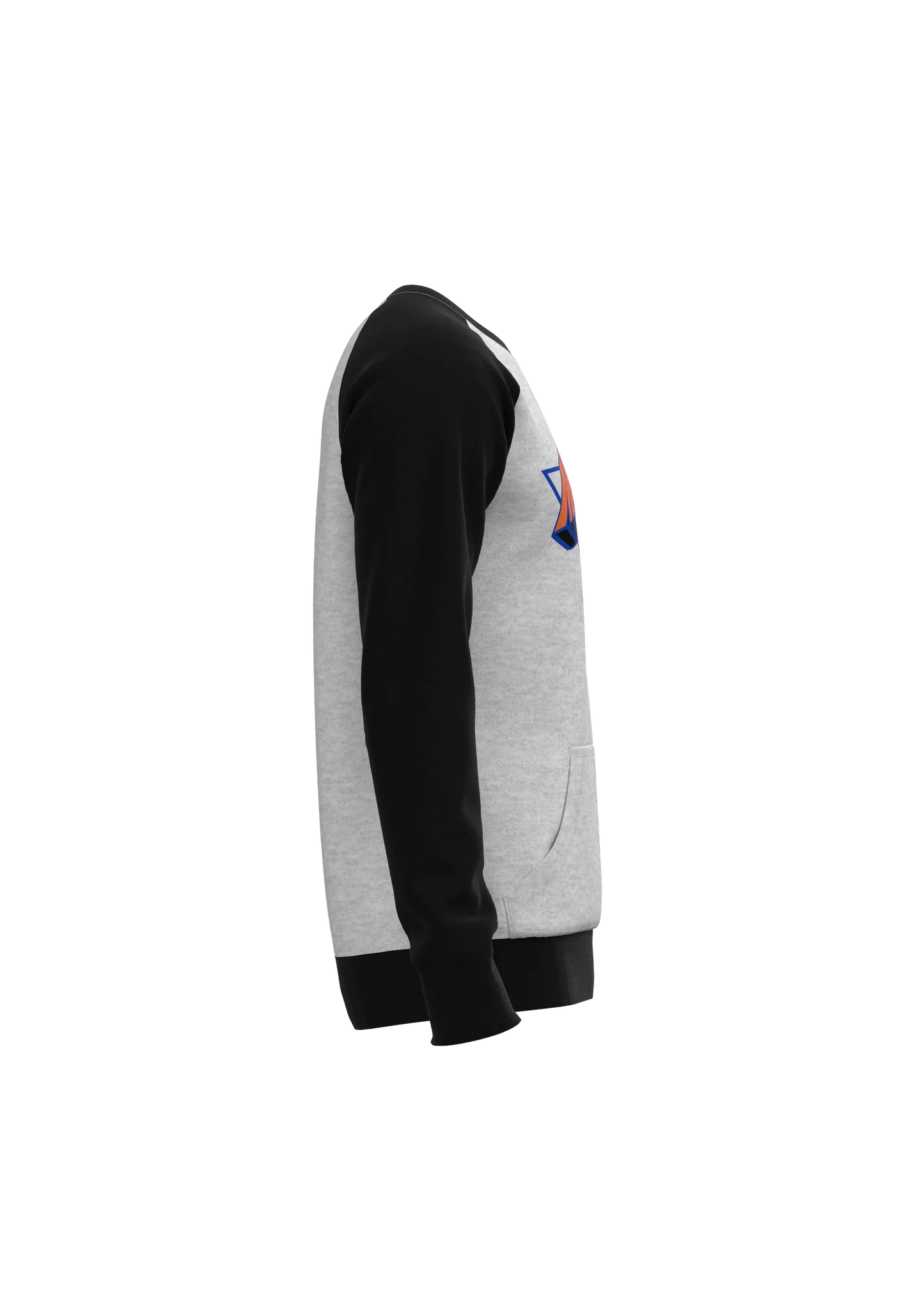 Men's New York Marksmen Raglan Sweatshirt - Cotton Poly Blend Terry Fleece | Basketball Fan Apparel