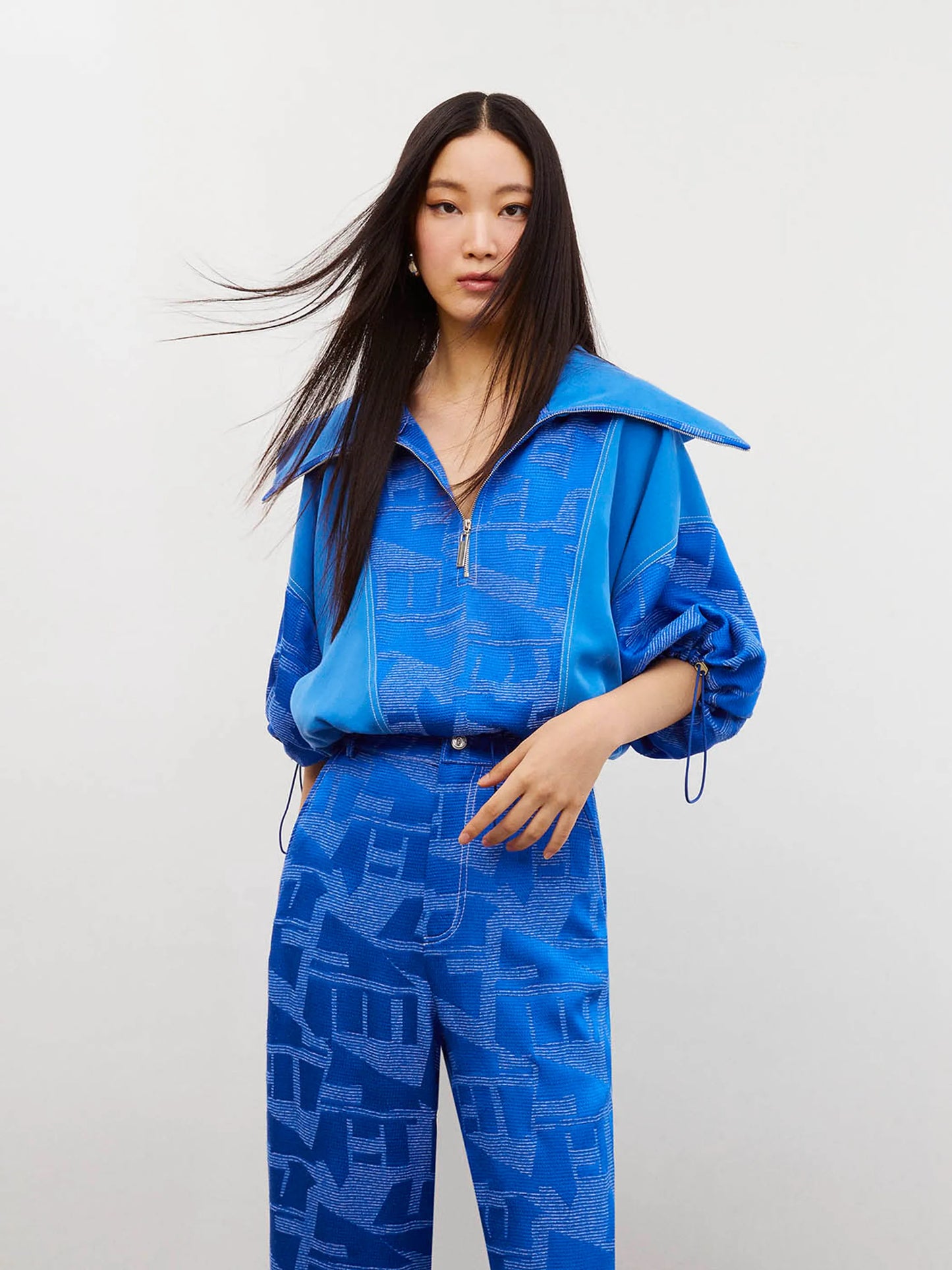 Women's Jacquard Crop Sweatshirt