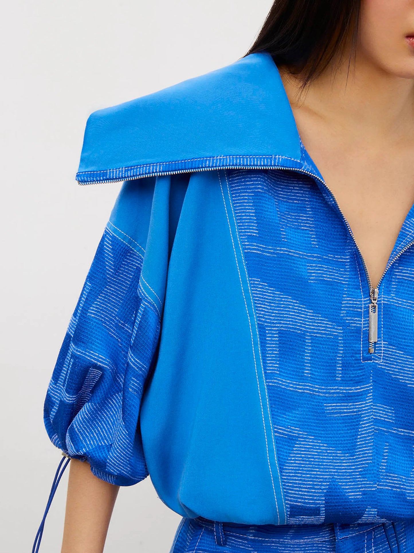 Women's Jacquard Crop Sweatshirt