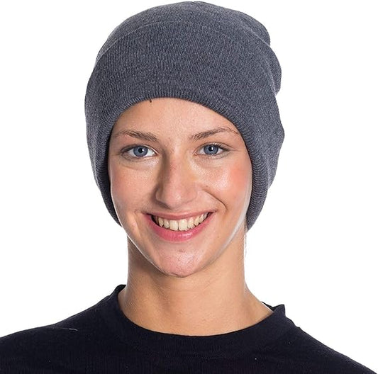 Women's Soft Warm Acrylic Knit Beanie Hat for Winter