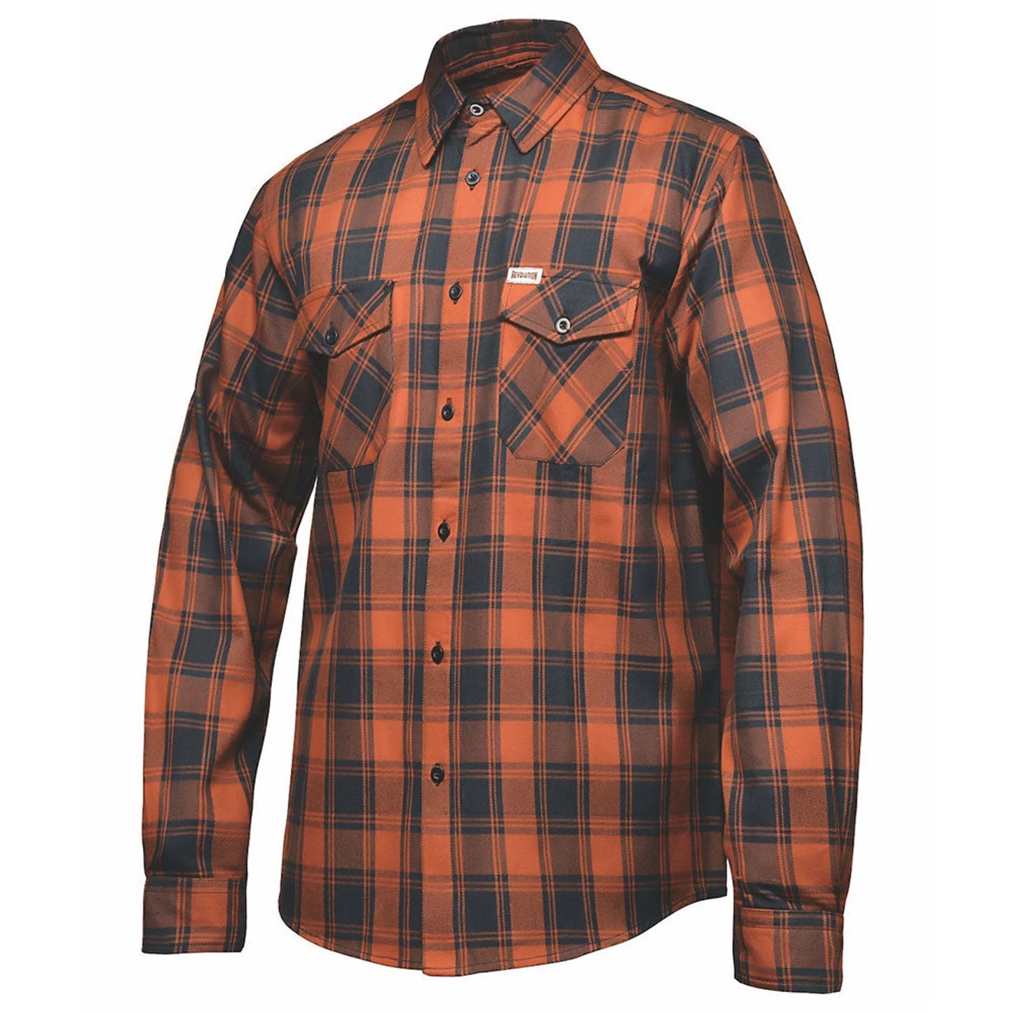 Unik Riding Gear Men's Black & Brown Plaid Flannel Shirt | 100% Cotton Long Sleeve Button-Down