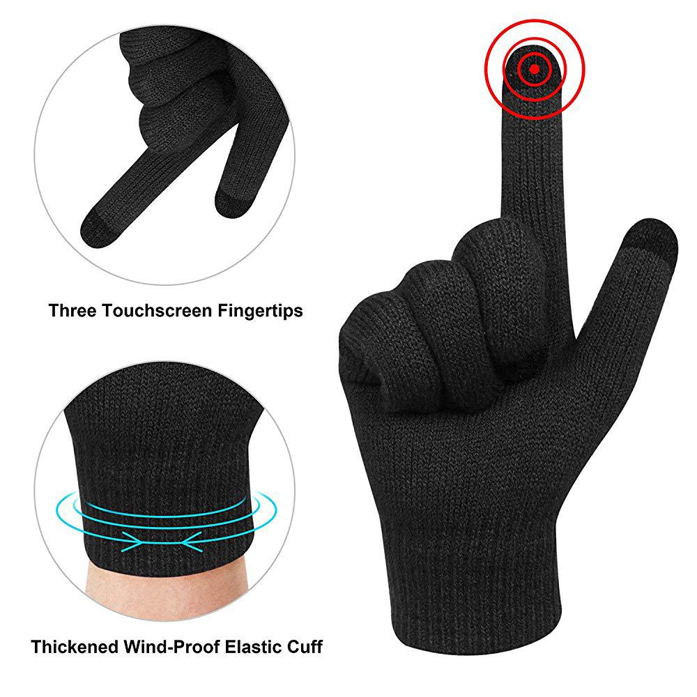 Unisex Winter Accessories Set - Beanie, Scarf & Touch Screen Gloves