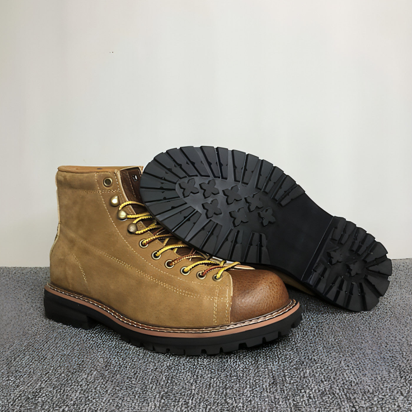 Men's Casual Round Toe Leather Martin Shoes for Autumn & Winter"