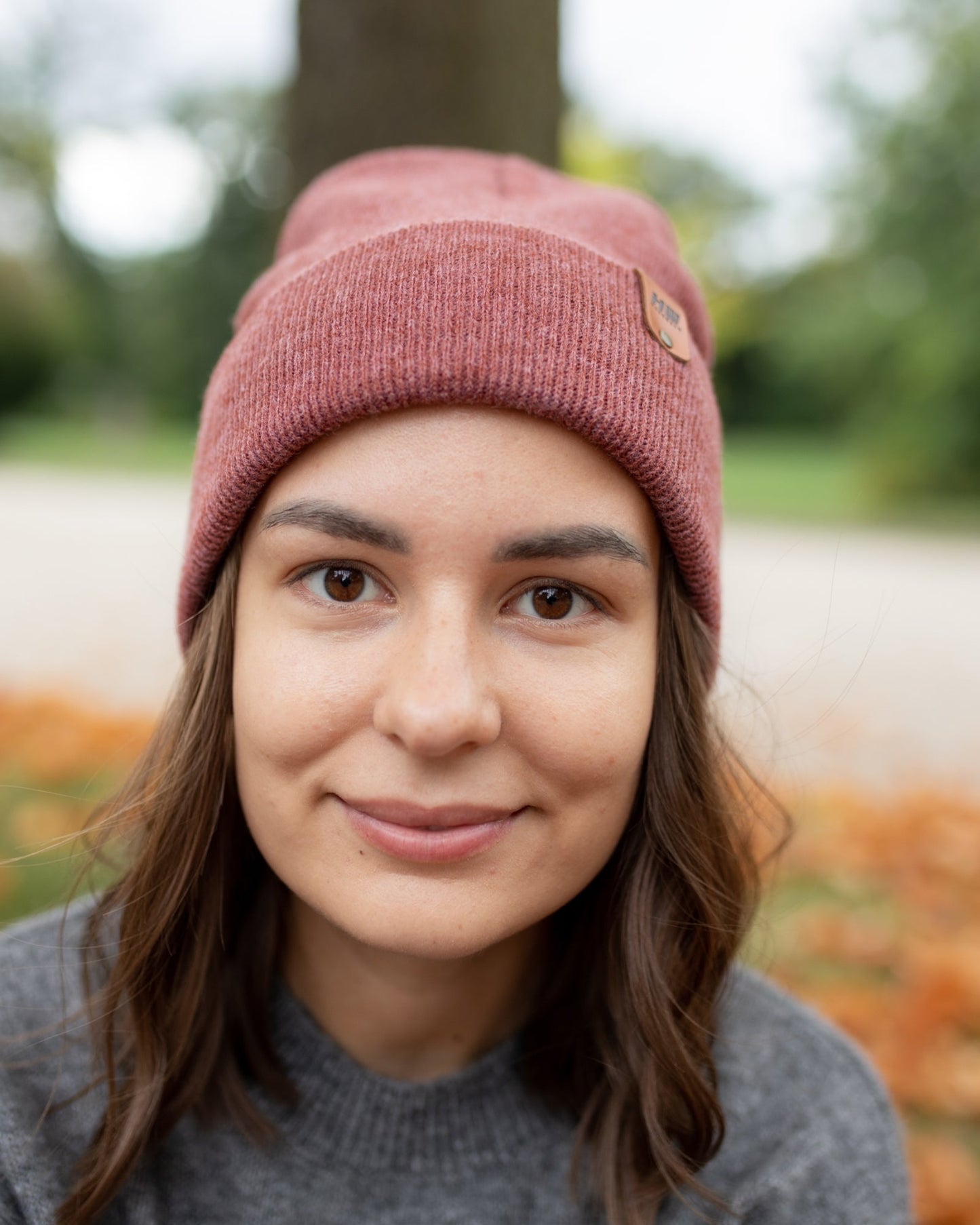 Unisex HAAKWEAR Knit Cuffed Beanie - Rusty Burgundy