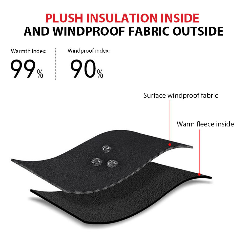 Unisex Winter Touchscreen Gloves - Windproof Thermal Gloves with Reflective Strips & Anti-Slip Grip