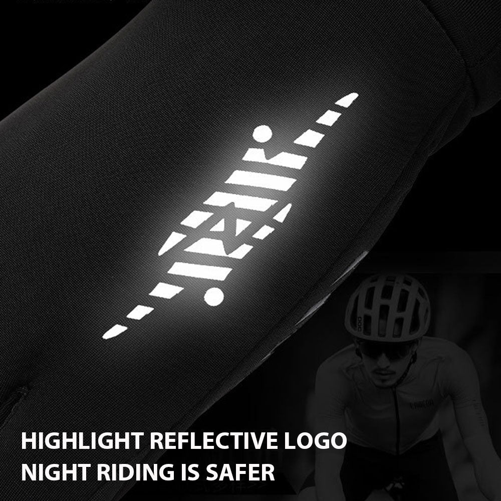 Unisex Winter Touchscreen Gloves - Windproof Thermal Gloves with Reflective Strips & Anti-Slip Grip