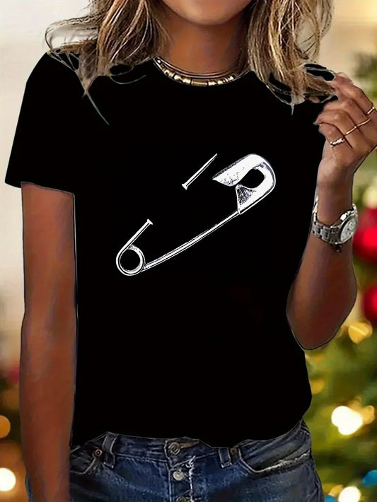 Women's Plus Size Funny Graphic T-Shirt | Bold Letter Print Casual Loose Fit Tee – Cute Gift for Women.