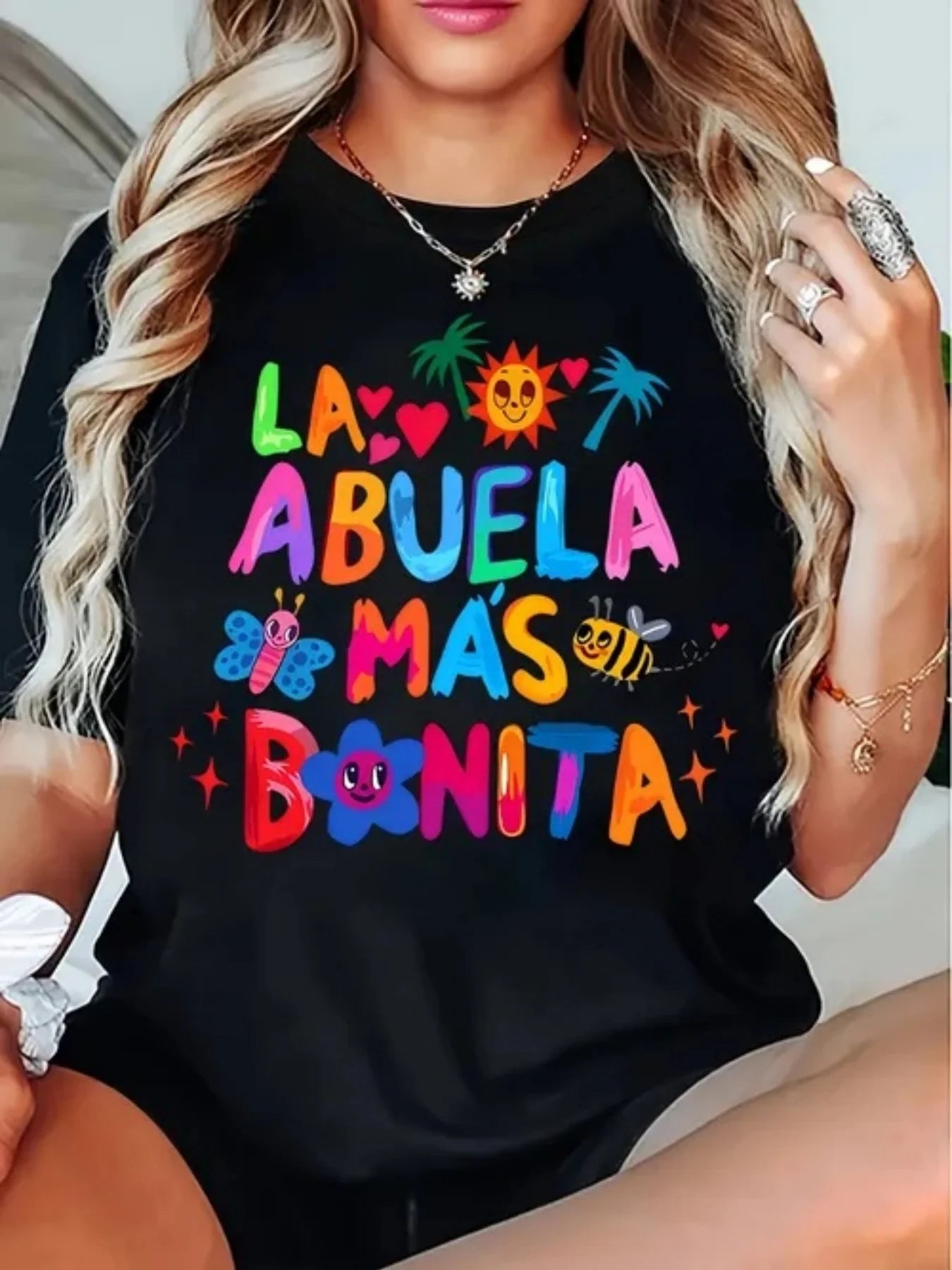 Women's Plus Size Funny Graphic T-Shirt | Bold Letter Print Casual Loose Fit Tee – Cute Gift for Women.