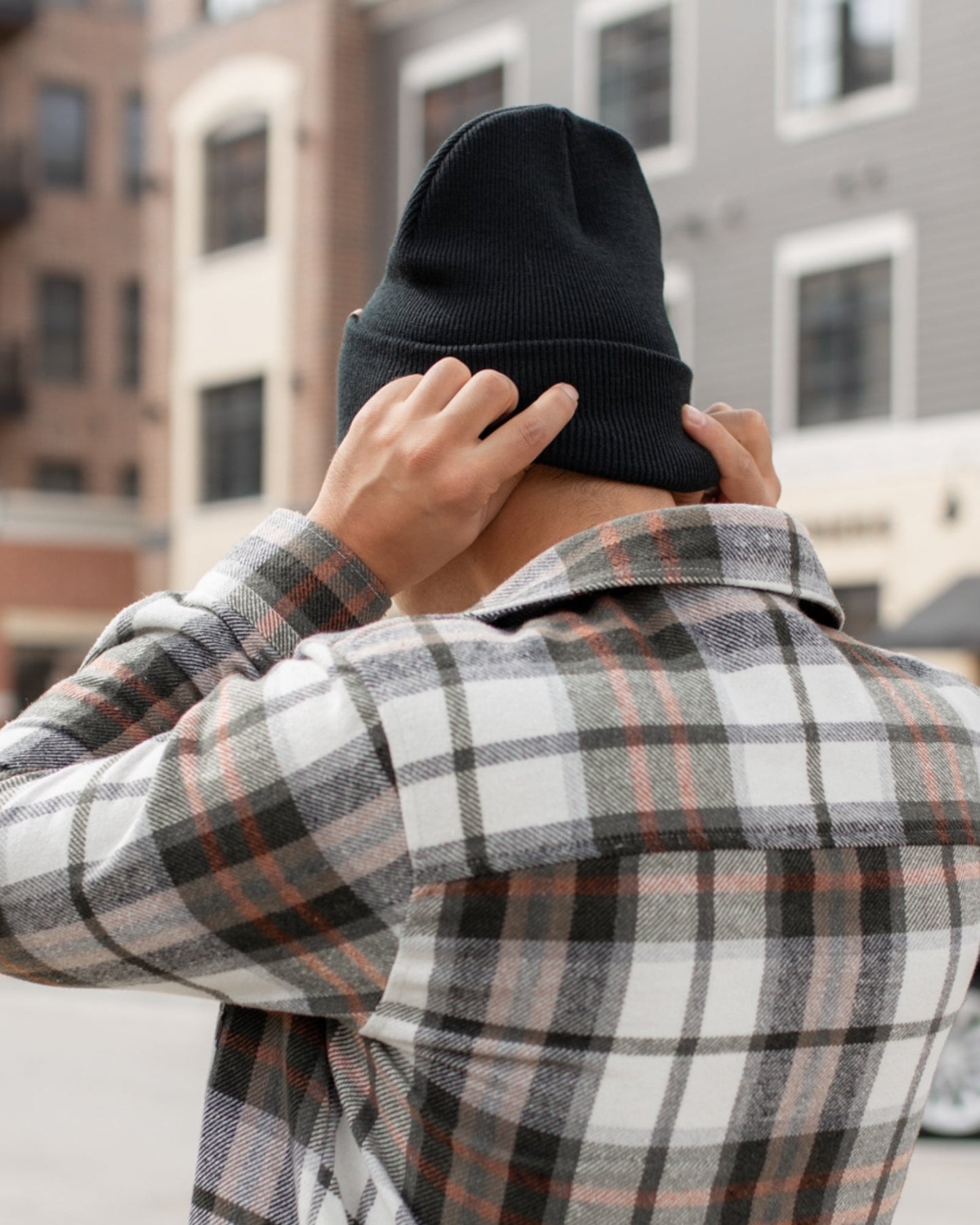 Unisex HAAKWEAR Dune Beige Knit Cuffed Beanie