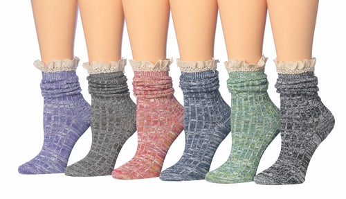 Women's Premium Ragg Cotton Winter Warm Boot Socks - Crew Length