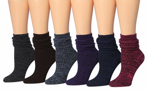 Women's Premium Ragg Cotton Winter Warm Boot Socks - Crew Length