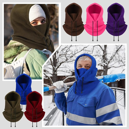 Unisex Windproof Plush Balaclava - Winter Hood Mask for Cycling & Outdoor Sports