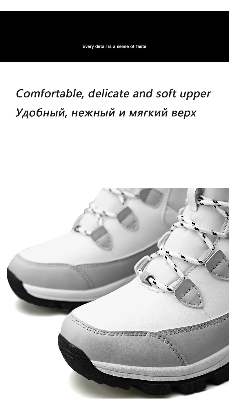 Women's Waterproof Winter Snow Boots - Warm Plush Lined Ankle Boots with Non-Slip Rubber Sole