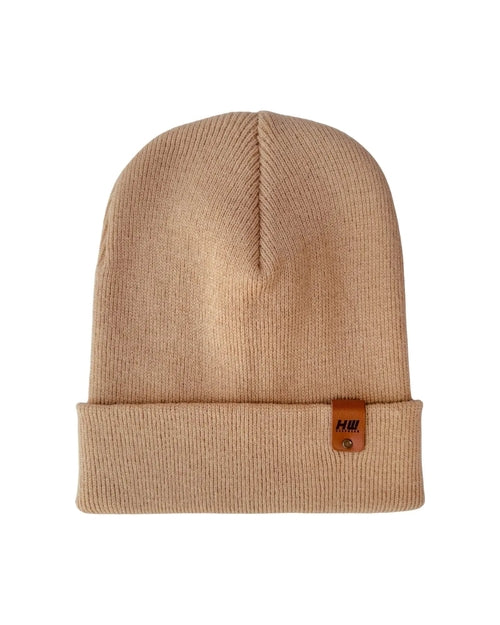 Unisex HAAKWEAR Dune Beige Knit Cuffed Beanie