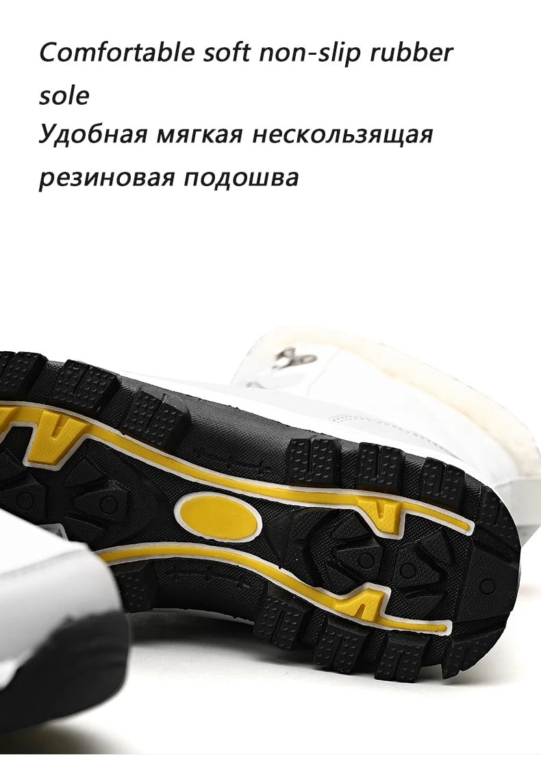 Women's Waterproof Winter Snow Boots - Warm Plush Lined Ankle Boots with Non-Slip Rubber Sole