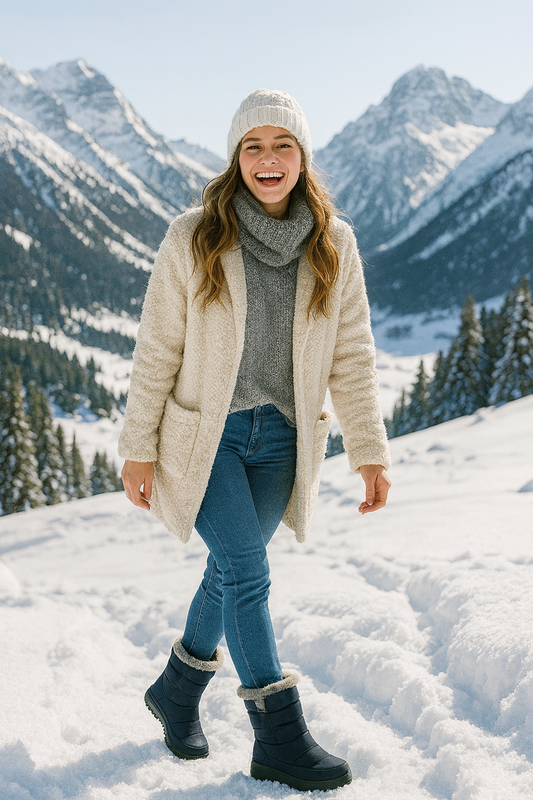 Women's HAJINK Waterproof Winter Ankle Boots with Fur