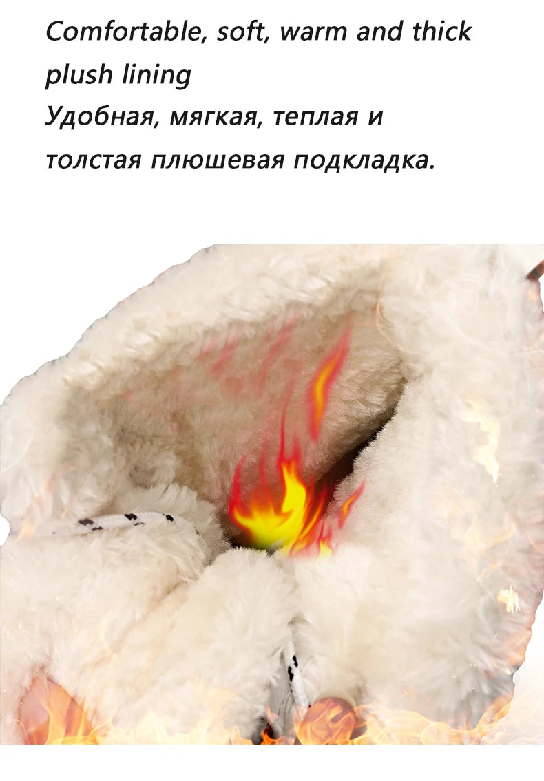 Women's Waterproof Winter Snow Boots - Warm Plush Lined Ankle Boots with Non-Slip Rubber Sole