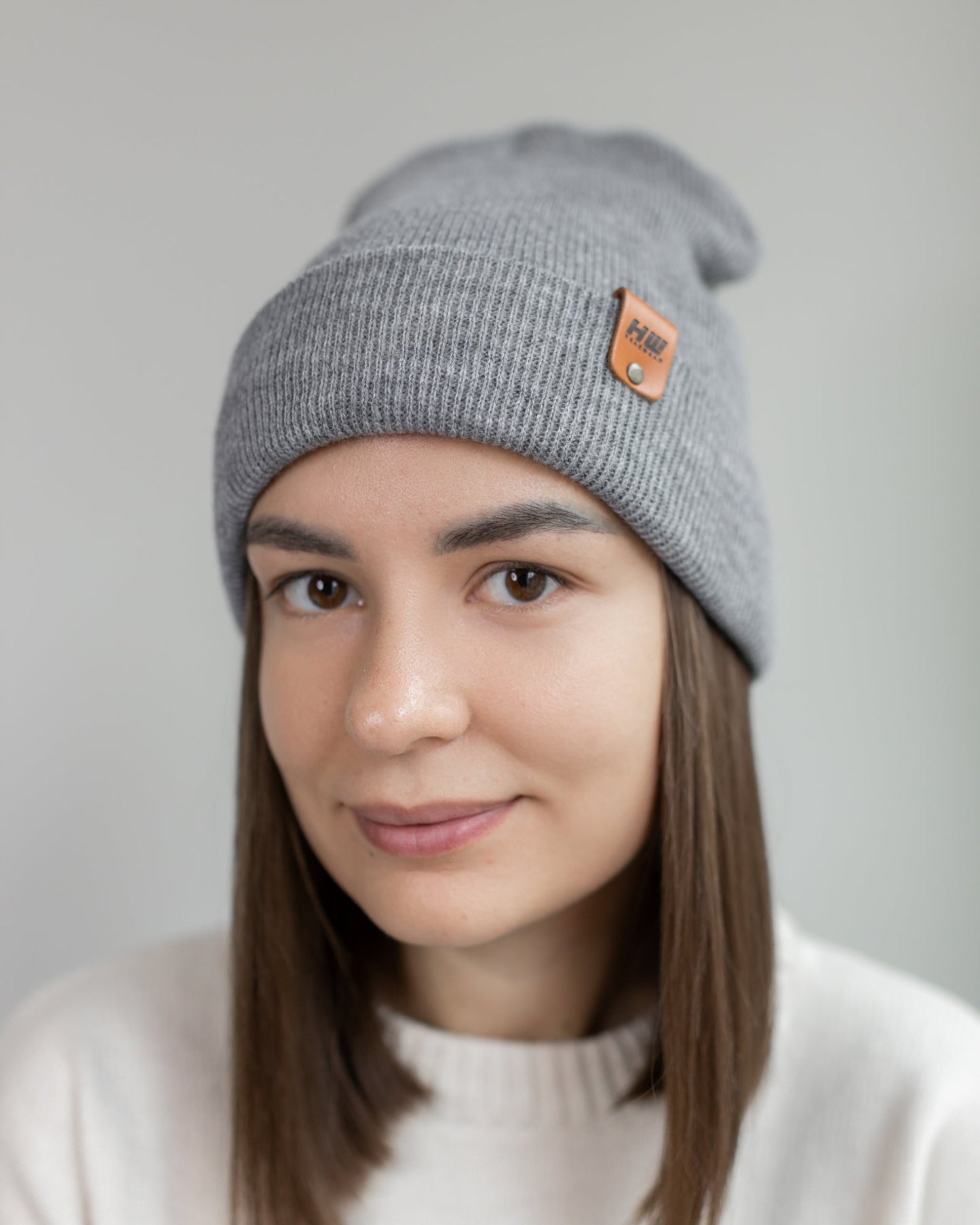 HAAKWEAR Koala Gray Knit Cuffed Beanie