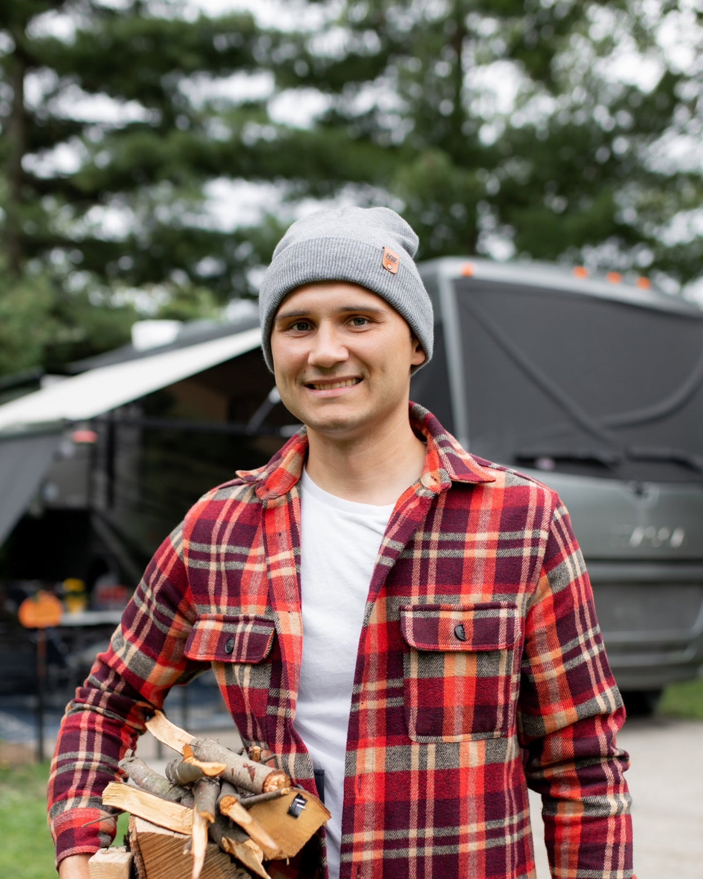 HAAKWEAR Koala Gray Knit Cuffed Beanie