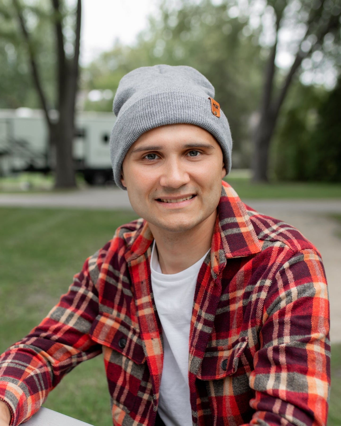 HAAKWEAR Koala Gray Knit Cuffed Beanie