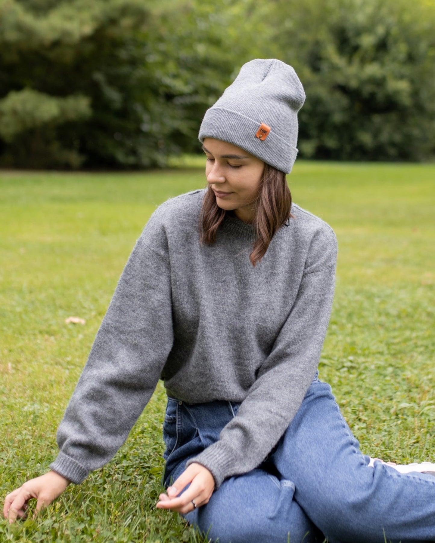 HAAKWEAR Koala Gray Knit Cuffed Beanie