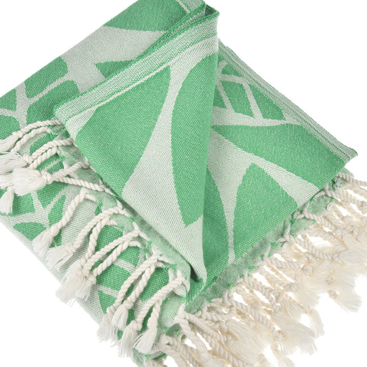 Premium Seaweed Turkish Peshtemal Beach Towel - 100% Oeko-Tex Cotton, Lightweight & Absorbent