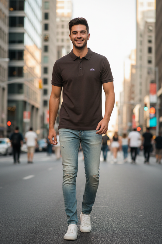 Men's Cotton Blend Polo Shirt – Breathable Short Sleeve Casual Summer Top | Sizes S–XXL