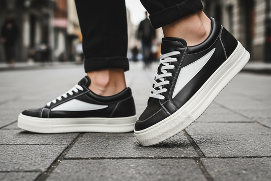 Men's Lace-Up Platform Sneakers — Breathable Microfiber Casual Shoes | Lightweight Anti-Odor Street Style Trainers